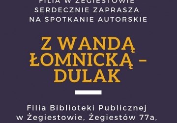 Spotkanie autorskie z Wandą Łomnicką - Dulak w Filii w Żegiestowie