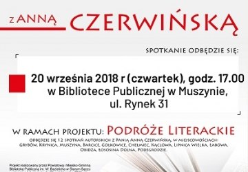 Spotkanie autorskie z Anną Czerwińską-Rydel w ramach projektu Podróże literackie.