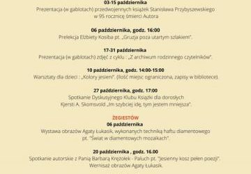 Spotkania, wystawy, prelekcje i warsztaty w Bibliotece Publicznej MiGU Muszyna w październiku. Zapraszamy!