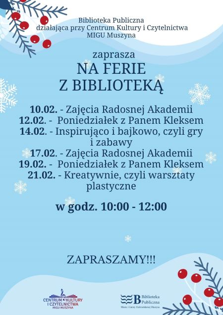 Ferie w Bibliotece w Muszynie, Żegiestowie i Powroźniku.