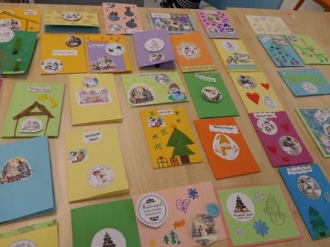 Kartki świąteczne dla seniorów z Gminy Muszyna. 23.11