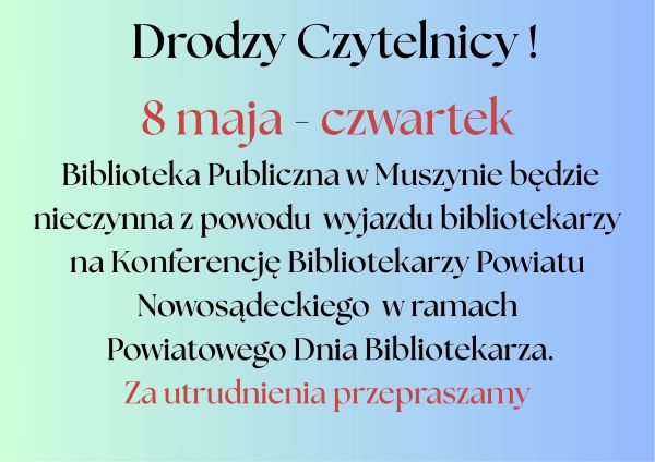 Informacja dla Czytelników